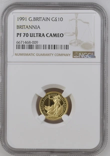 1991 Proof 1/10oz Gold Britannia Coin NGC PF70
