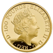 2021 1oz White Greyhound of Richmond Gold Coin Queen's Beasts Proof Gold Coin Boxed