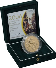 2006 Gold £5 Coin Brilliant Uncirculated Boxed