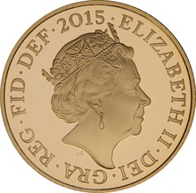 2015 Proof Gold 10p Coin Royal Shield Fifth Portrait
