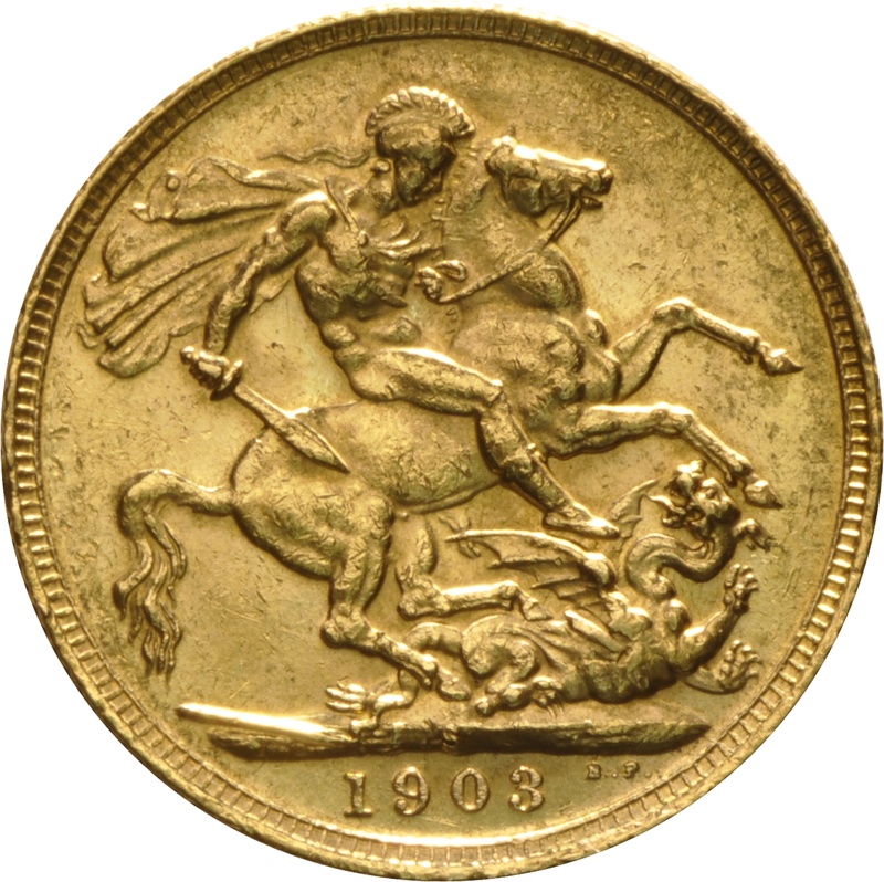 1903 Gold Sovereign Coin Edward VII Sydney