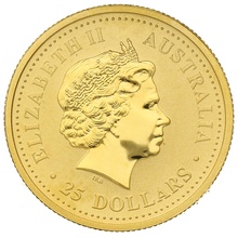 2006 1/4oz Australian Kangaroo Gold Nugget Coin