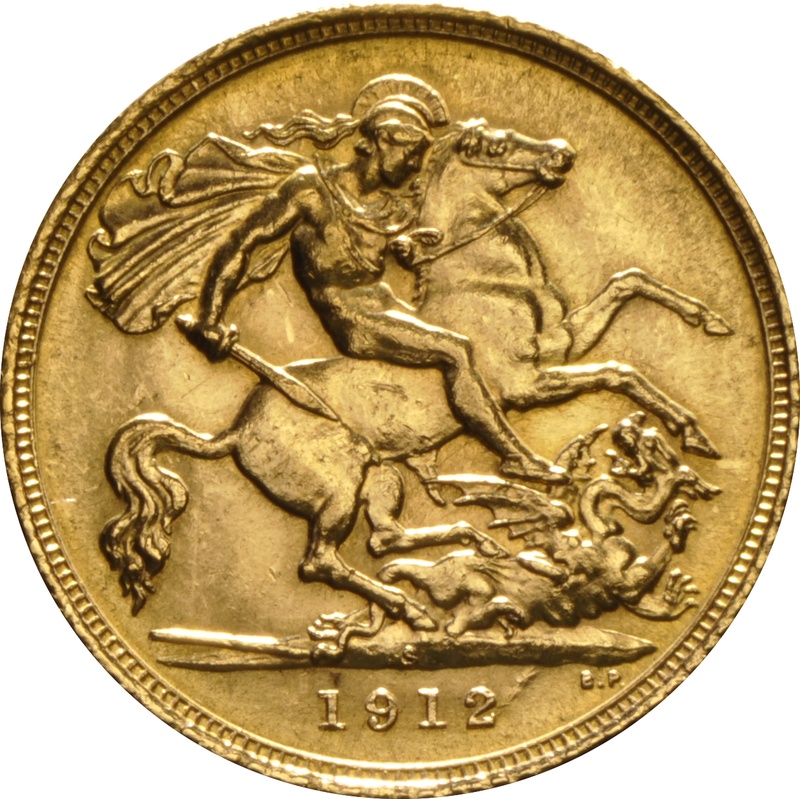 1912 Gold Half Sovereign George V Sydney