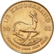 2001 1/2oz Krugerrand Gold Coin