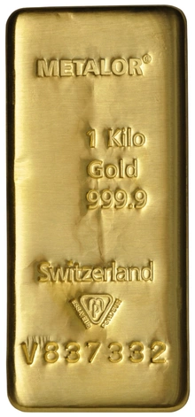 1kg Gold Bar Metalor