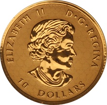 2018 $10 Pure Gold Coin Maple Leaves 1/4oz