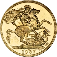1937 Proof £2 Coin Gold Double Sovereign George VI