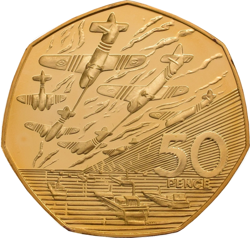 1994 Proof Gold 50p Coin D-Day Commemorative NGC PF69