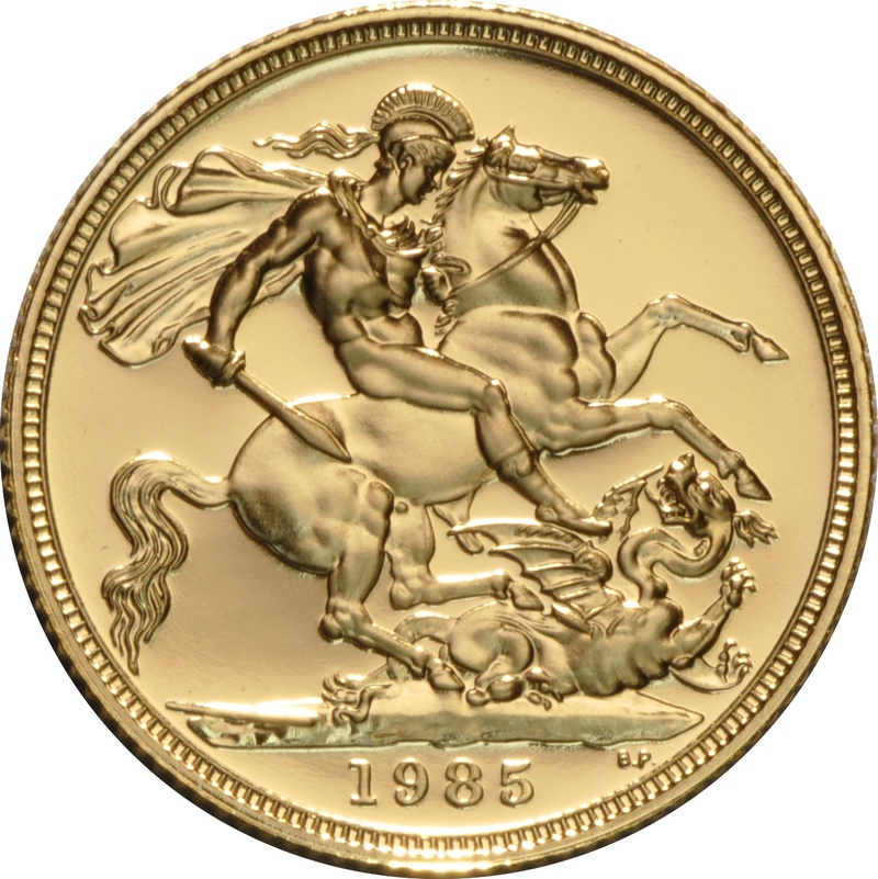 1985 Gold Sovereign - Elizabeth II Third head Proof