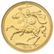 2021 Gold Sovereign Coin Elizabeth II Decimal Portrait Isle of Man