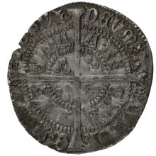 1422-1423 Silver Groat Fourpence Coin Henry VI Annulet Issue Calais Mint