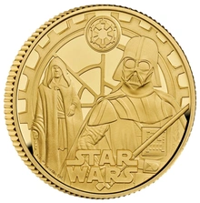 2023 1/4oz Darth Vader & Emperor Palpatine Star Wars Proof Gold Coin Boxed