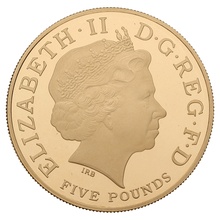 2010 Proof Gold £5 Coin Quintuple Sovereign Countdown to London Olympics Athletics