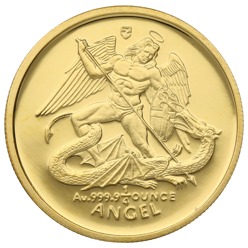 1995 Proof Isle of Man Angel Gold Coin 1/4oz