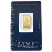 2.5g Gold Bar PAMP Rosa Minted Gift Boxed