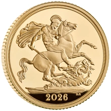 2026 Proof Gold Sovereign Coin Boxed