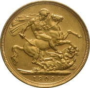 1909 Gold Sovereign - King Edward VII - S