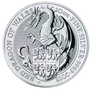 10oz Silver Coin,  Dragon - Queen's Beast 2018