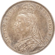 1891 Victoria Jubilee Head Silver Crown - Good Fine