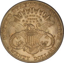 1907 $20 Gold Coin Double Eagle Liberty Head Denver NGC MS63