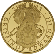 2021 Proof 1/4oz Griffin of Edward III Gold Coin Coin Queen's Beasts Boxed