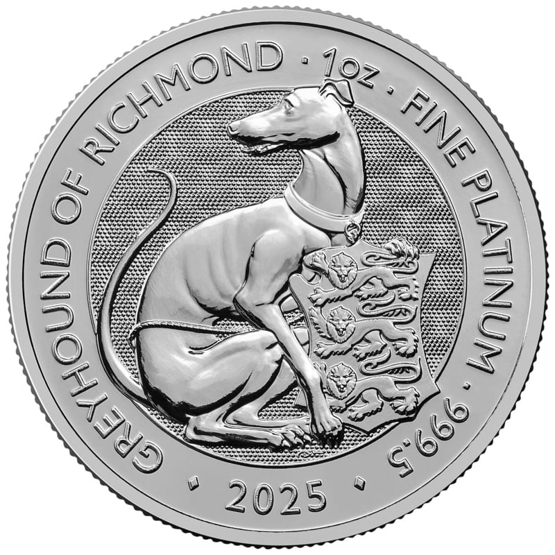 2025 Greyhound of Richmond - Tudor Beasts 1oz Platinum Coin