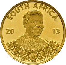 2013 Protea 1oz Gold Coin Nelson Mandela