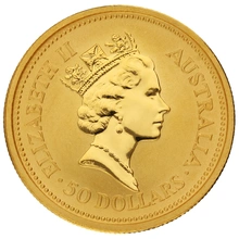 1993 1/2oz Australian Kangaroo Gold Nugget Coin