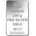 250g Silver Bar PAMP Lady Fortuna Minted