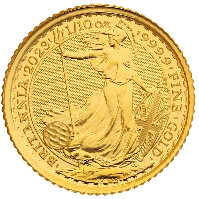 2023 1/10oz Gold Britannia Coin Queen Elizabeth II