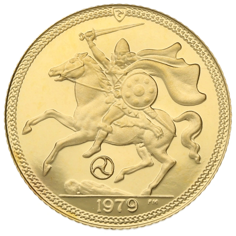 1979 Proof Isle of Man Gold Half Sovereign Elizabeth II Decimal Portrait