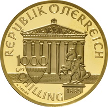 1995 Austrian 1000 Schilling Gold Coin
