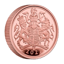 2022 Gold Proof Piedfort Sovereign Platinum Jubilee Elizabeth II 5th Head Boxed