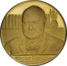 1965 Winston Churchill Gold Medal Spink 1.5" Boxed