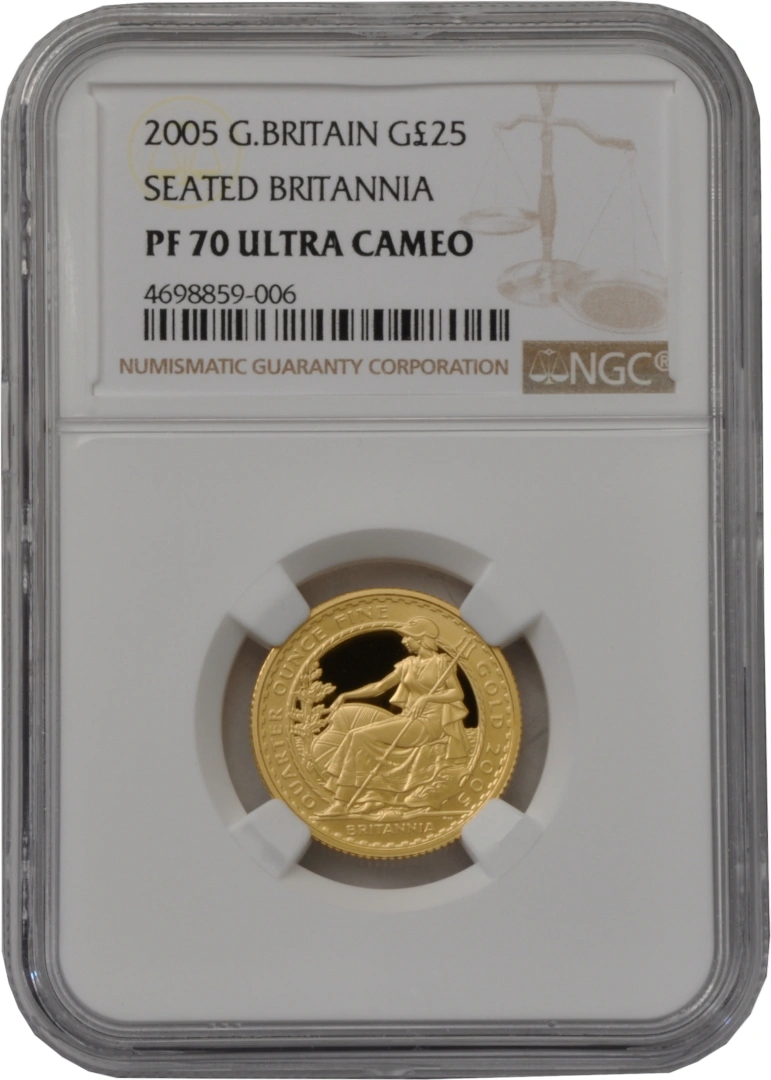 2005 Proof 1/4oz Gold Britannia Coin NGC PF70