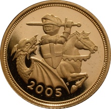 2005 Proof Gold Half Sovereign Coin