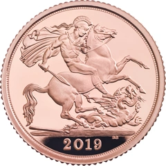 2019 Proof Gold Half Sovereign Elizabeth II Fifth Head