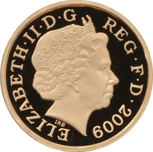 2009 Proof Gold £1 Pound Coin Royal Shield of Arms