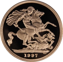 1997 Proof Gold Sovereign Boxed