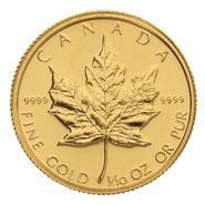 1982 Tenth Ounce Gold Canadian Maple
