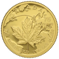 2015 1/4oz Canadian Maple Leaf Gold Coin The Allied Gold
