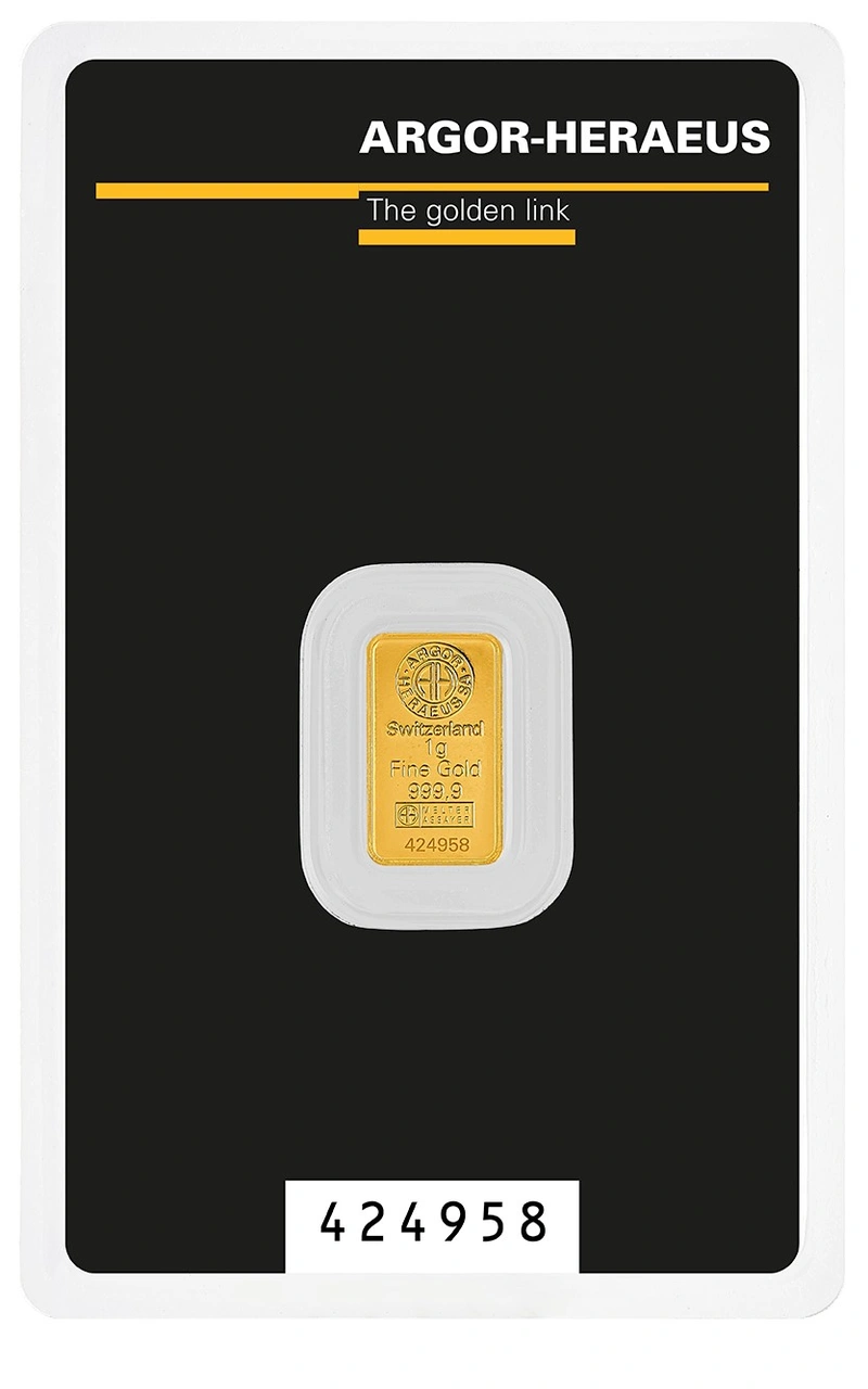 Argor-Heraeus 1g Gold Bullion Bar