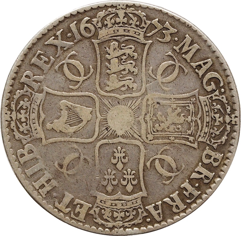 1673 Charles II Crown - Nice Fine