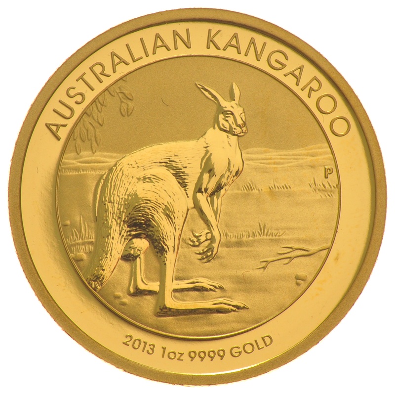 2013 Australian Kangaroo Gold Nugget Coin 1oz