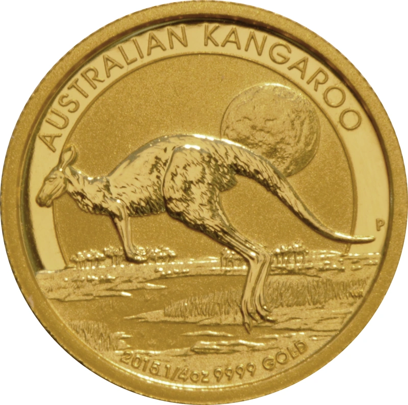 2015 1/4oz Australian Kangaroo Gold Nugget Coin