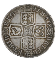 1711 Silver Shilling Coin Queen Anne Very Fine