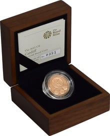 2011 Proof Gold £1 Pound Coin Cardiff Boxed