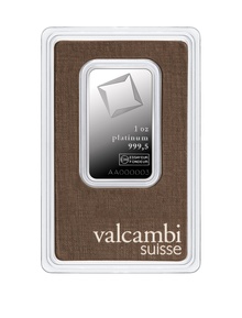 1oz Platinum Bar Valcambi 