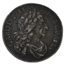 1683 Silver Sixpence Coin Charles II