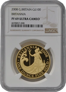 2008 Proof Gold Britannia Coin 1oz NGC PF69